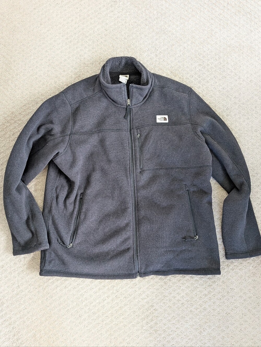The North Face Men's Dark Charcoal Full-Zip Gordon Lyons Fleece Jacket
